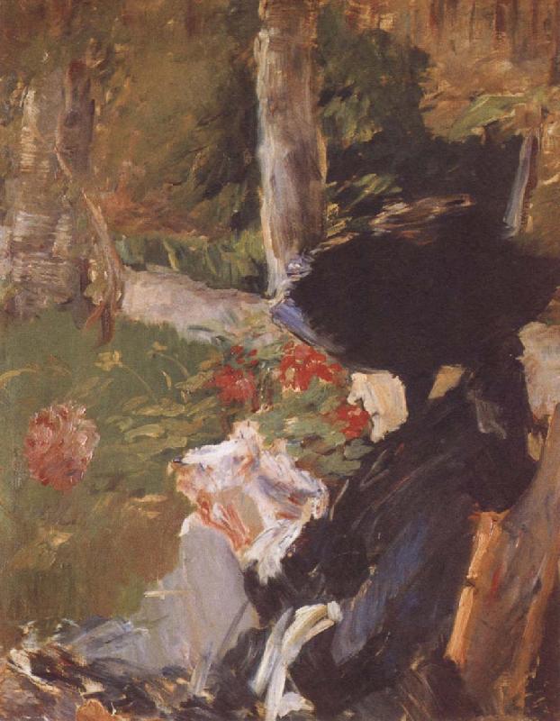 Edouard Manet Manet-s Mother in the Garden at Bellevue oil painting image